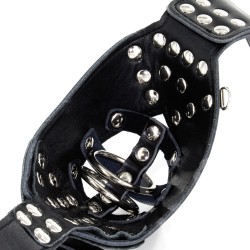 Leather Male Chastity Belt With Cuffs