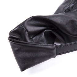 Black Soft Leather Foot Bondage Booties