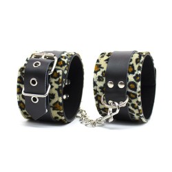 Leopard Print Pin Buckle Handcuffs