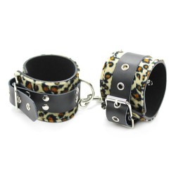 Leopard Print Pin Buckle Handcuffs