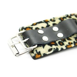 Leopard Print Pin Buckle Handcuffs