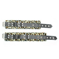 Leopard Print Pin Buckle Handcuffs