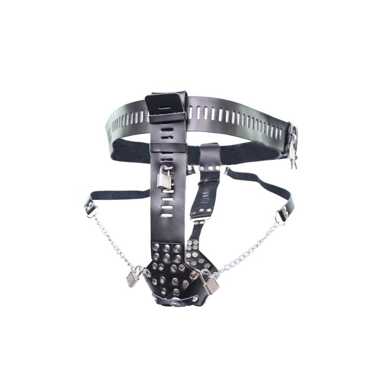 Leather Male Chastity Belt Options