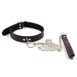 Red Heart O Ring Collar