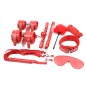 Hogtie Fur Lined Body Restraints Kit - 10 Pcs