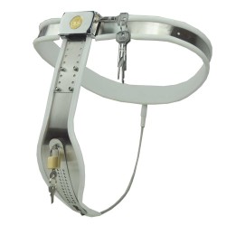 Curve-T Premium Female Chastity Belt with Locking Cover