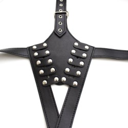 Adjustable Queen PU Leather Costume Bondage Harness