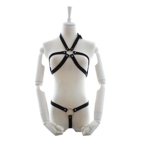 Nylon Open Breast Female Fetish Harness