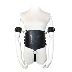 M Studs Corset Bondage Harness With Cuffs