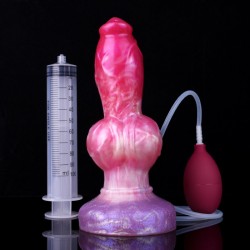 Ejaculating Peachy Colorful Realistic Dildo- 12