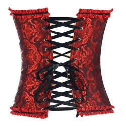 Multi-color Bandage Boned Corset Bustier For Women + G-string