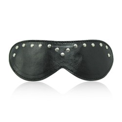 Black Leather Blindfold Mask
