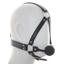 Premium Hush Silicone Ball Gag Harness