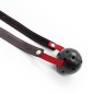 Pin Buckle Breathable O Ring Red &amp; Balck Strap Ball Gag