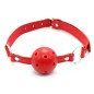 Pin Buckle Breathable O Ring White Strap Ball Gag