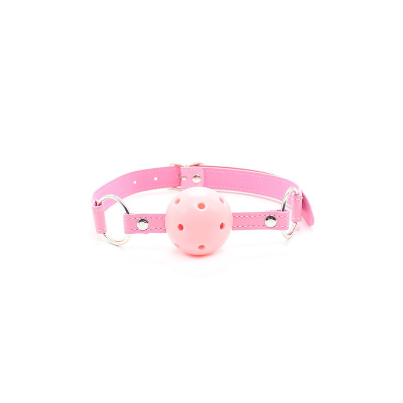 Pin Buckle Breathable O Ring Pink Strap Ball Gag