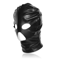 Patent Leather Hood with Open Mouth and Eyes