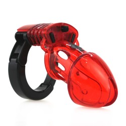 Adjustable Male Cock Cuff Chastity Device - Red