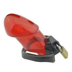 Rikers Locking Chastity Device - Red