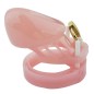 CB-6000S Short Male Chastity Cage - Pink