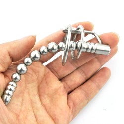 Jewel End Multi-Ball Steel Penis Plug