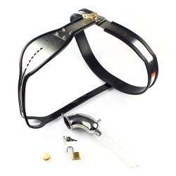 Trap Locking Male Chastity Belt with Cock Cage