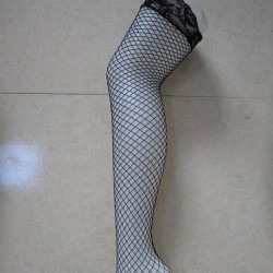 Sexy Fence Net Lace Trim Stockings