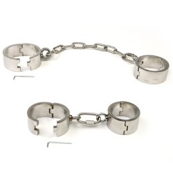 Stainless Steel Wrist And Ankle Bondage Set