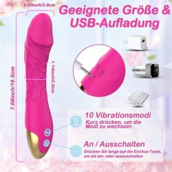 Realistic 10 Modes Vibration Dildo