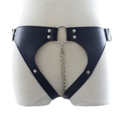 Leather &amp; BDSM Thong with Chain