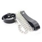 Buckling Cock Ring And Chain Leash Set - Single Layer