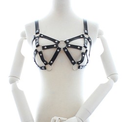 Female Leather Bondage Bra