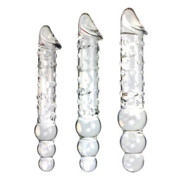 Three Ball  Glass Phallus