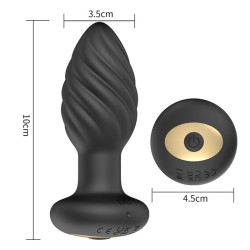 Threaded Anal Butt Plug with App Control