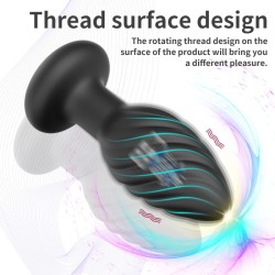 Threaded Anal Butt Plug with App Control