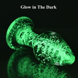 Glow In The Dark Glass Anal Butt
