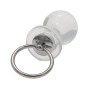 Pull Tab Round Head Glass Butt Plug