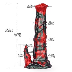 Red Devils Silicone 9.1" Horse Dick