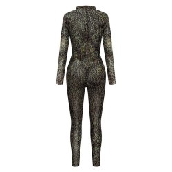 Print Halloween Costume Petsuit - Snakeskin