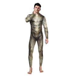 Print Halloween Costume Petsuit - Snakeskin