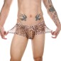 Men Sexy Transparent Leopard Mesh Boxers Briefs