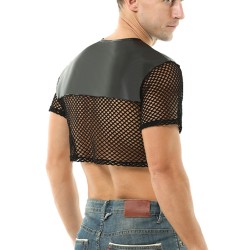 Men Coquettish Breathable Mesh Crop Top