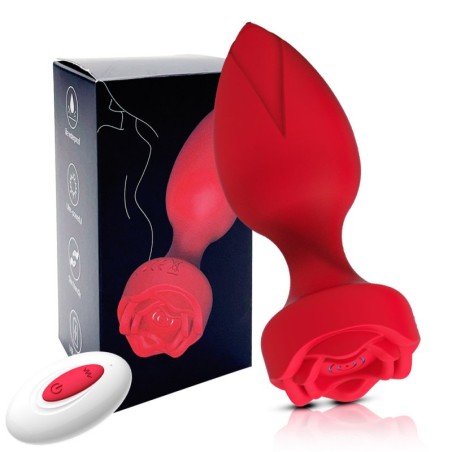 Anal Vibrating Rose Butt Plug