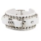 Rivet Wide Cuff Leather Bracelet