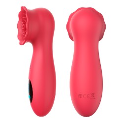 LCD Display 9 Tapping Modes Rose Clit Vibrator