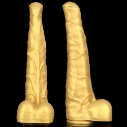 StudHorse Realistic Curved Dildo - Golden