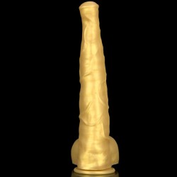 StudHorse Realistic Curved Dildo - Golden