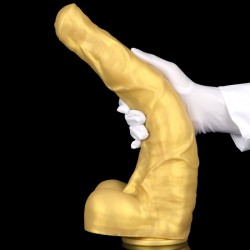 StudHorse Realistic Curved Dildo - Golden