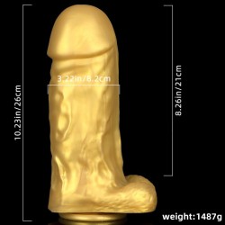 Lifelike 9.9"/25 cm Realistic Dildo - Golden