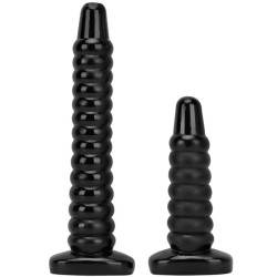 Black Big Worm Anal Beads